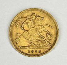 QUEEN VICTORIA VEILED HEAD GOLD HALF SOVEREIGN, 1895, 4g Provenance: private collection Gwynedd