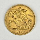 QUEEN VICTORIA VEILED HEAD GOLD HALF SOVEREIGN, 1896, 4g Provenance: private collection Gwynedd