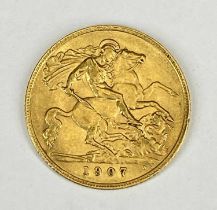 EDWARD VII GOLD HALF SOVEREIGN, 1907, 4g Provenance: private collection Gwynedd