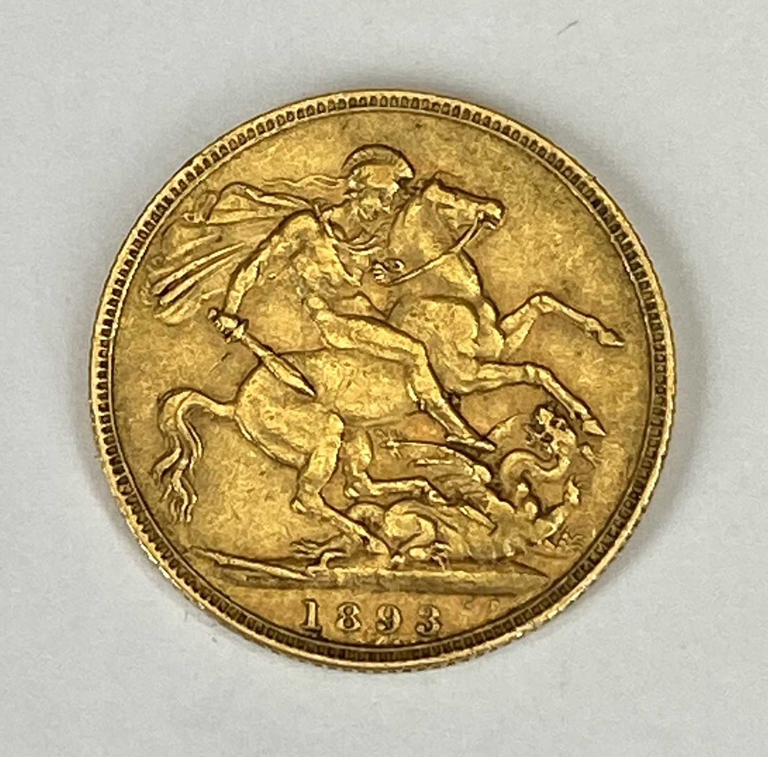 QUEEN VICTORIA VEILED BUST GOLD FULL SOVEREIGN, 1893, 8g Provenance: private collection Gwynedd