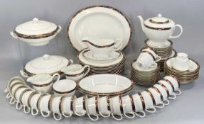 ROYAL WORCESTER 'PRINCE REGENT' PATTERN DINNER & TEA SERVICE, including 2 x circular two-handled