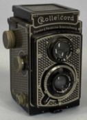 VINTAGE FRANKE & HEIDECKE BRAUNSCHWEIG ROLLEICORD TLR CAMERA, serial no. 017781, in leather case