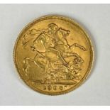 EDWARD VII GOLD FULL SOVEREIGN, 1906, 8g Provenance: private collection Gwynedd