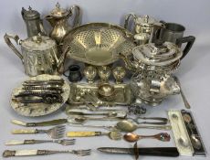 WALKER & HALL AND OTHER EPNS WARE, James Dixon pewter, vintage nutcrackers and loose cutlery ETC