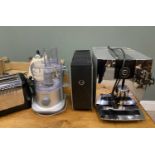 JURA IMPRESSA J9 ONE TOUCH COFFEE MACHINE, associated items and other small kitchen electricals,