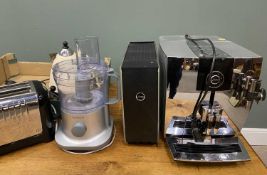 JURA IMPRESSA J9 ONE TOUCH COFFEE MACHINE, associated items and other small kitchen electricals,