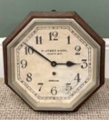 GARRARD ART DECO WALL CLOCK, marked to the dial W Jones & Son, Colwyn Bay, set with Arabic