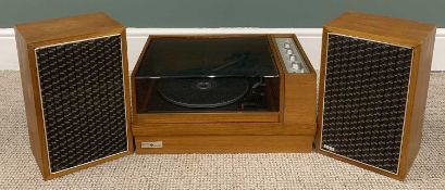 MID-CENTURY METRO SOUND STEREO RECORD PLAYER WITH GARRARD TURN TABLE, serial no. 2204, and a pair of