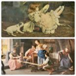 TWO LARGE FURNISHING PRINTS - C BURTON BARKER - titled 'A Mischievous Puppy' and GIOVANNI BATTISTA