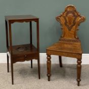 TWO ITEMS OF GEORGIAN & VICTORIAN OCCASIONAL FURNITURE, comprising a Georgian mahogany two-tier