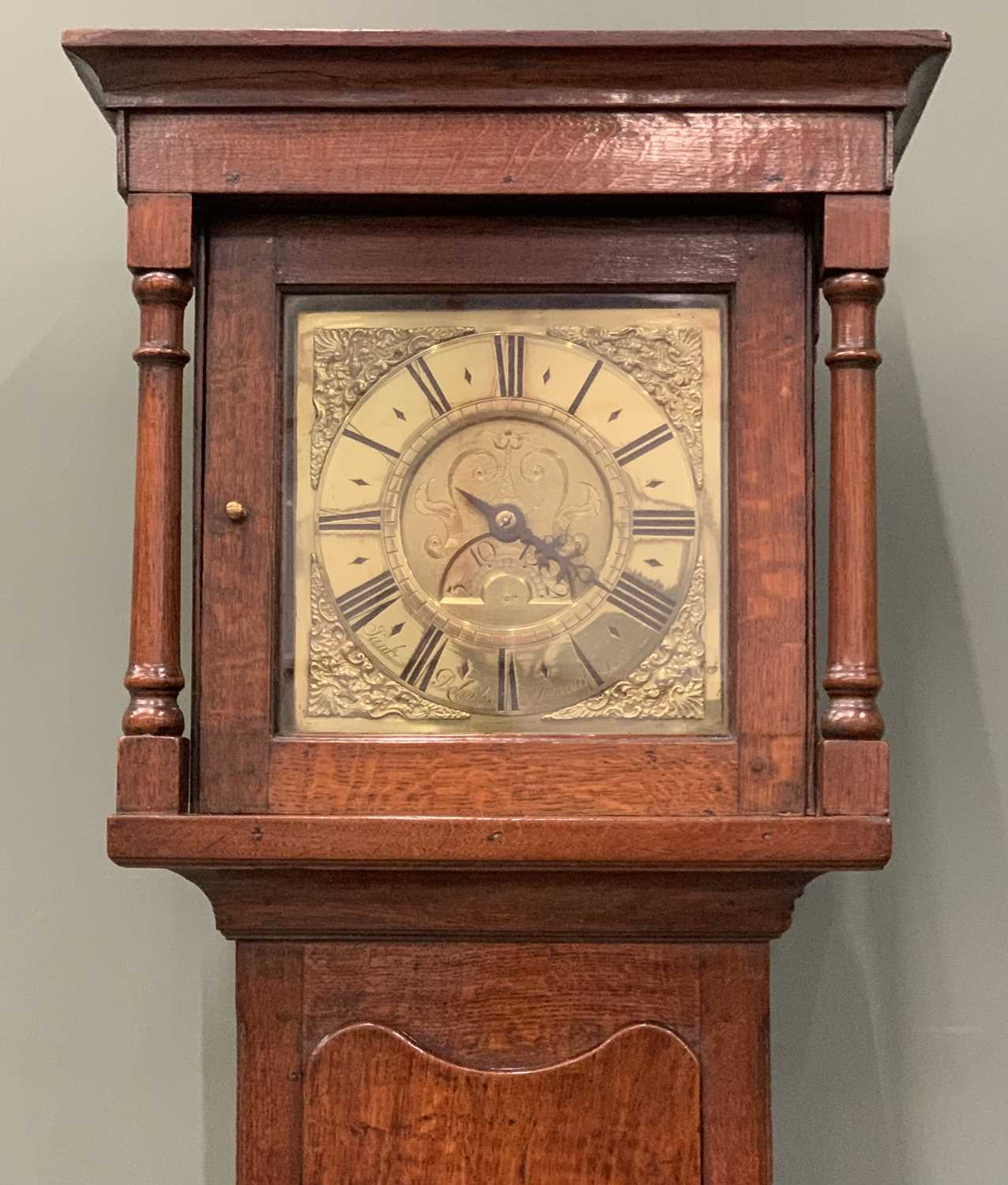 18TH CENTURY LONGCASE CLOCK BY SAMUEL ROBERTS, LLANFAIR, numbered 189 to the dial, 9 ¾ inch square
