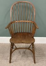 REPRODUCTION WINDSOR-STYLE ARMCHAIR with crinoline stretcher, hooped and curved spindle detail
