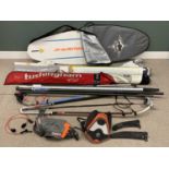 WINDSURFING EQUIPMENT: X-CITE RIDE 134 BOARD, 253cms L, 73cms W, Tushingham sail, North Star sail