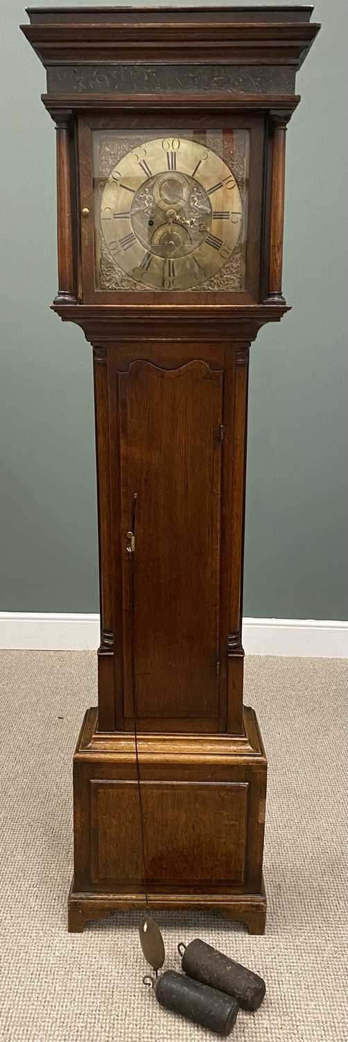 LATE 18TH / EARLY 19TH CENTURY LONGCASE CLOCK BY ADAMS, MIDDLEWICH, signed to the 12-inch square