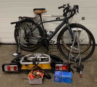 CYCLING EQUIPMENT & BICYCLES, including a Cannondale lightweight modern bike with disc brakes and