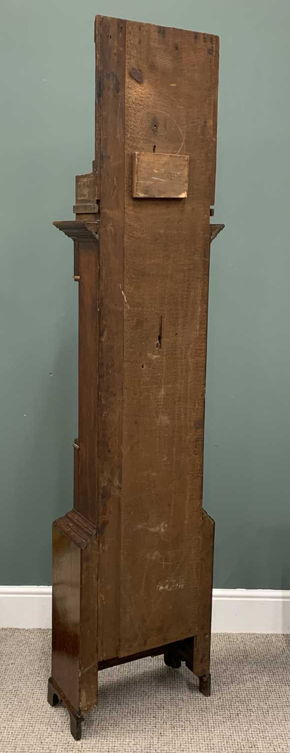 OAK & MAHOGANY LONGCASE CLOCK circa 1840, Newark maker, having an arched top painted dial, depicting - Image 9 of 9