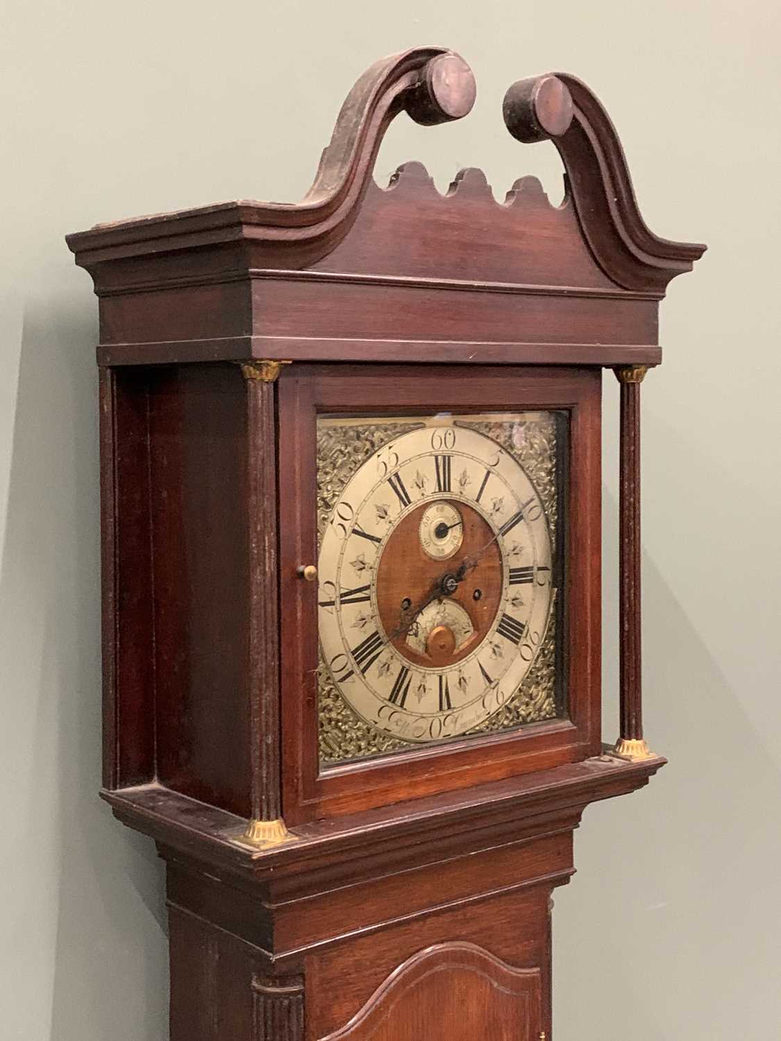 LONGCASE CLOCK circa 1900, 8-day movement, brass face, William Cranshaw, with twin weights, pendulum - Image 3 of 10