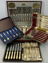 VINERS 'KINGS ROYALE' PATTERN PLATED CANTEEN OF CUTLERY, APPROX. 44 PIECES, in mahogany effect