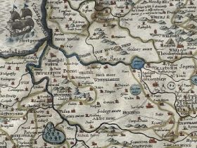 JOHN SPEED SOMERSET-SHIRE HENRY OVERTON CIRCA 1700, Described and into Hundred devided, with the