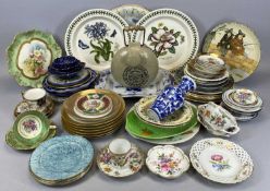 LARGE QUANTITY OF ENGLISH & CONTINTENTAL CHINA including cups, saucers, pin trays, bowls and other