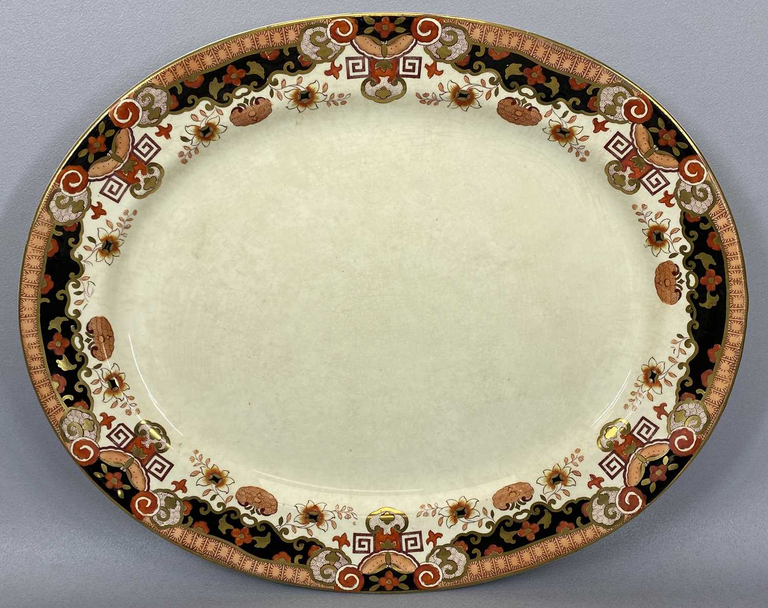 THREE STAFFORDSHIRE BLUE & WHITE TRANSFER DECORATED ASIATIC PHEASANT PATTERN OVAL PLATES, with 5 x - Image 3 of 6