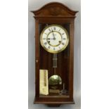 COMITTI OF LONDON PRESENTATION MAHOGANY CASED WALL CLOCK, interior plaque reads 'British Railways