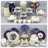 MIXED VICTORIAN & LATER POTTERY AND PORCELAIN GROUP, including various jugs by Royal Doulton, Denby,