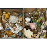 POTTERY & OTHER COMPOSITION ORNAMENTAL TORTOISE COLLECTION, 50+ PIECES, makers include Royal Crown