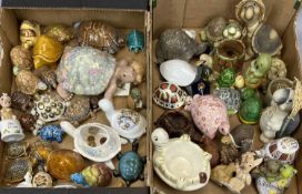 POTTERY & OTHER COMPOSITION ORNAMENTAL TORTOISE COLLECTION, 50+ PIECES, makers include Royal Crown