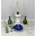 VINTAGE & LATER GLASSWARE, to include a stylish art glass bowl, 21.5cms across, antique drinks