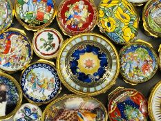 COLLECTION OF EIGHTEEN ENAMELLED PATCH BOXES, to include Halcyon Days and Royal Worcester