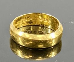 22CT YELLOW GOLD WEDDING BAND, size N, 5g Provenance: private collection Denbighshire