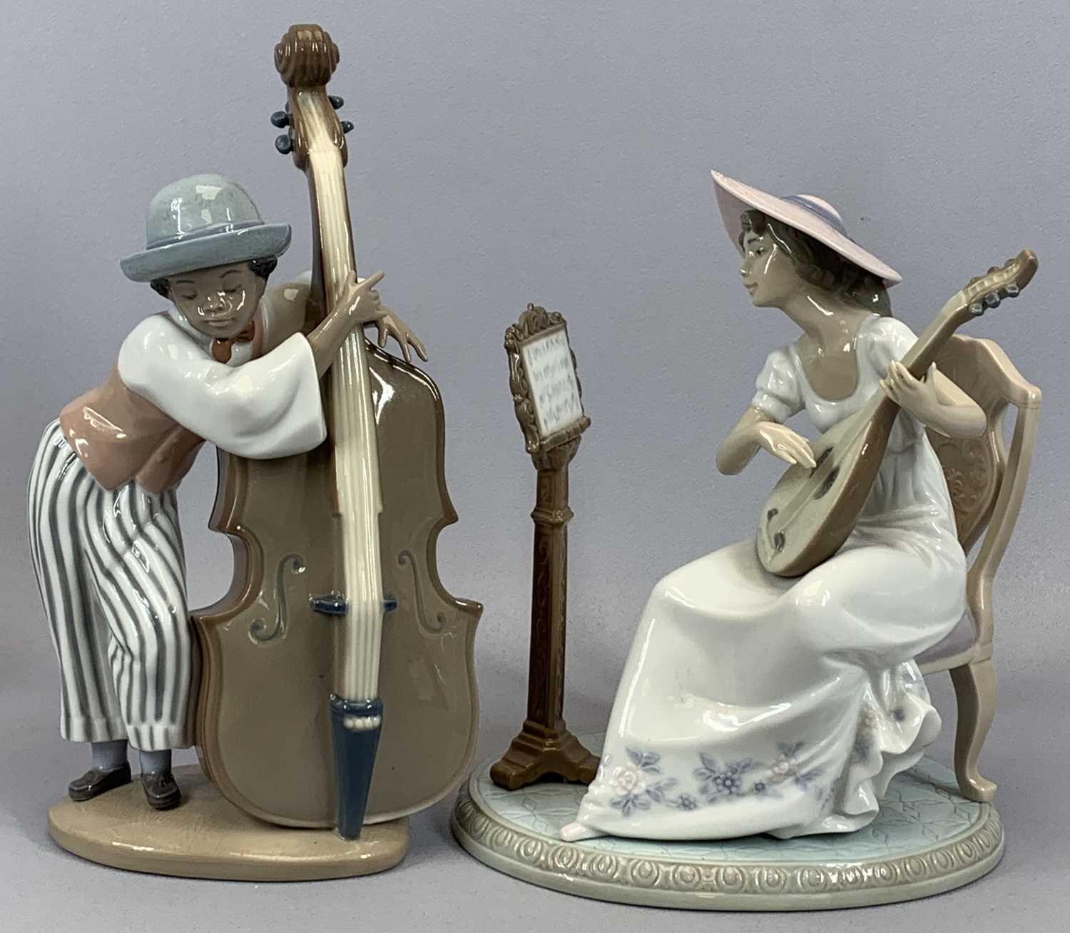 LLADRO PORCELAIN FIGURINES & MIXED OTHER GROUP, lot includes 2 x larger instrument playing - Image 3 of 3