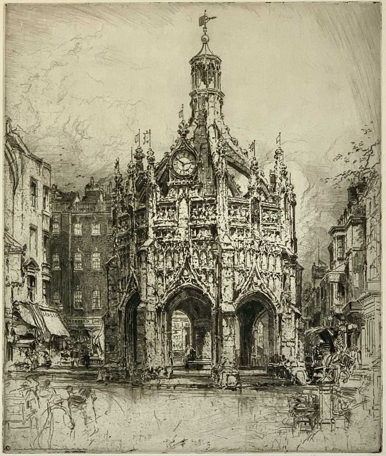 HEDLEY FITTON (British, 1859-1929) dry point etching - 'Chichester ...