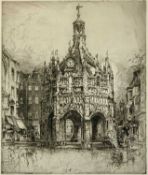 HEDLEY FITTON (British, 1859-1929) dry point etching - 'Chichester Cross': a study of the