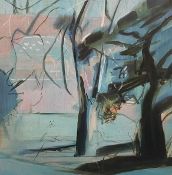 MAGGIE JAMES limited edition print - entitled 'Trees and Pool', signed, 60 x 59cms Comments: