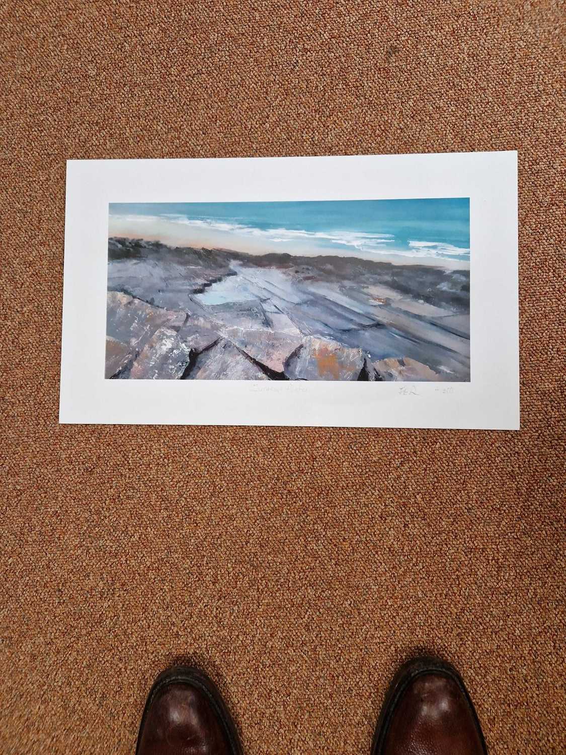 FRANCINE DAVIES limited edition (4/250) print - entitled 'Jurassic Plates, Ogmore by Sea', signed, - Image 4 of 4