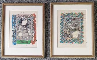 HANLYN DAVIES two limited edition (1/50) prints - 'Painted Log' and 'Lattice', signed, dated 1979,