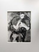 JACQUELINE ALKEMA pencil and mixed media - untitled, 37 x 37cms Comments: mounted