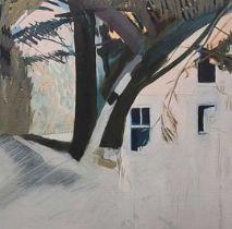 MAGGIE JAMES limited edition print - entitled 'House and Trees 3', signed, 60 x 59cms