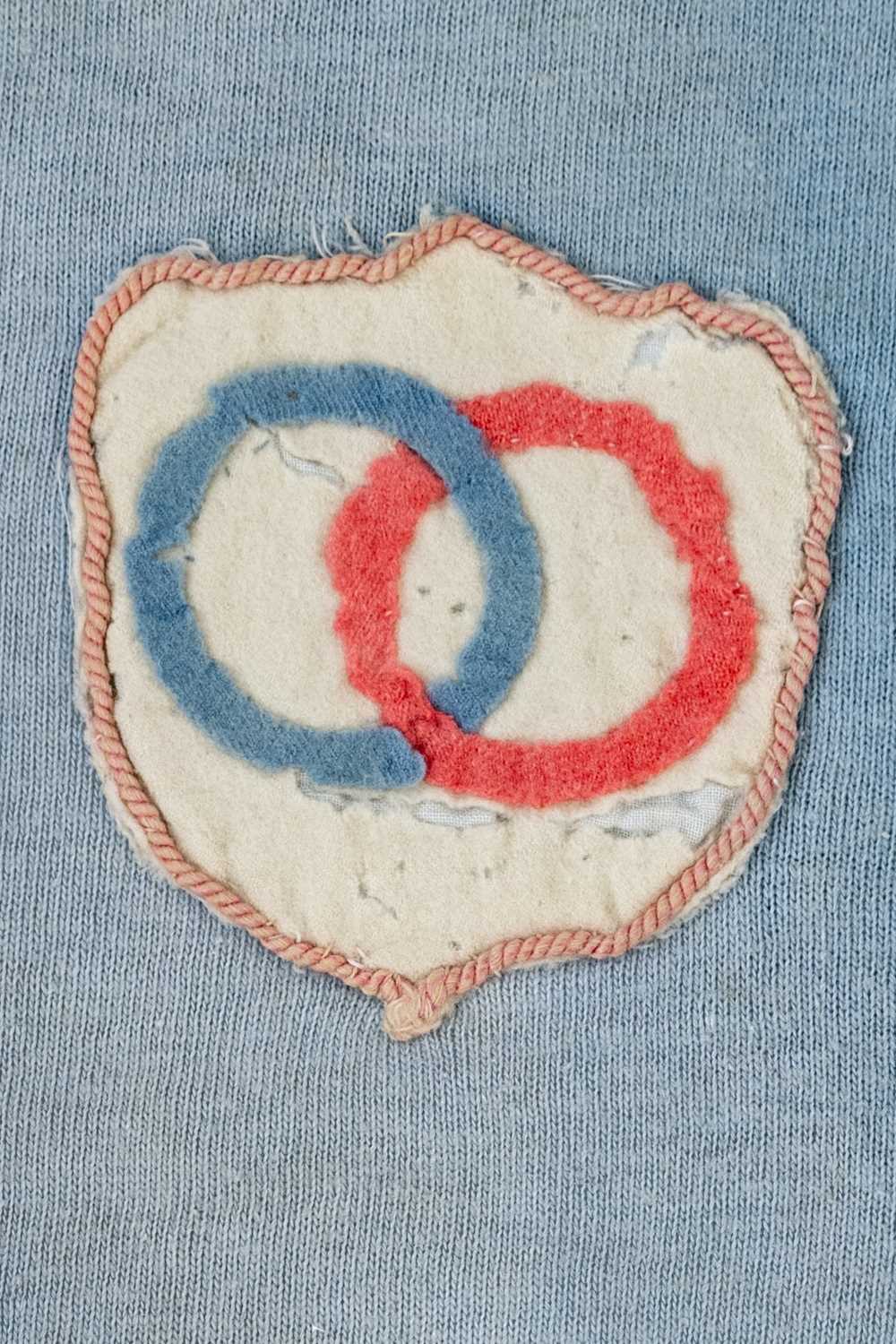 A RARE 1910 FRENCH INTERNATIONAL RUGBY UNION MATCH-WORN JERSEY BEARING OLYMPIC RING CREST Pale - Image 4 of 5