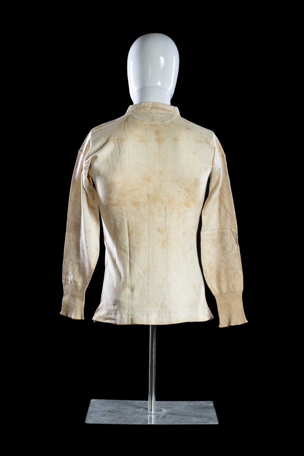 A 1912 ULSTER RUGBY UNION JERSEY MATCH-WORN VERSUS LEINSTER In all white and bearing silk square - Image 2 of 4