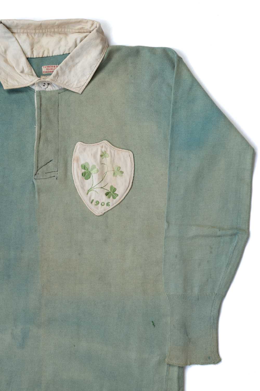 A 1906 IRELAND INTERNATIONAL RUGBY UNION JERSEY MATCH-WORN BY ALFRED TEDFORD (1877-1942) The - Image 3 of 4