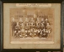 A 1905 BLACK & WHITE PHOTOGRAPH FOR WALES XV v NEW ZEALAND IN PERIOD FRAME Entitled ‘WALES v NEW