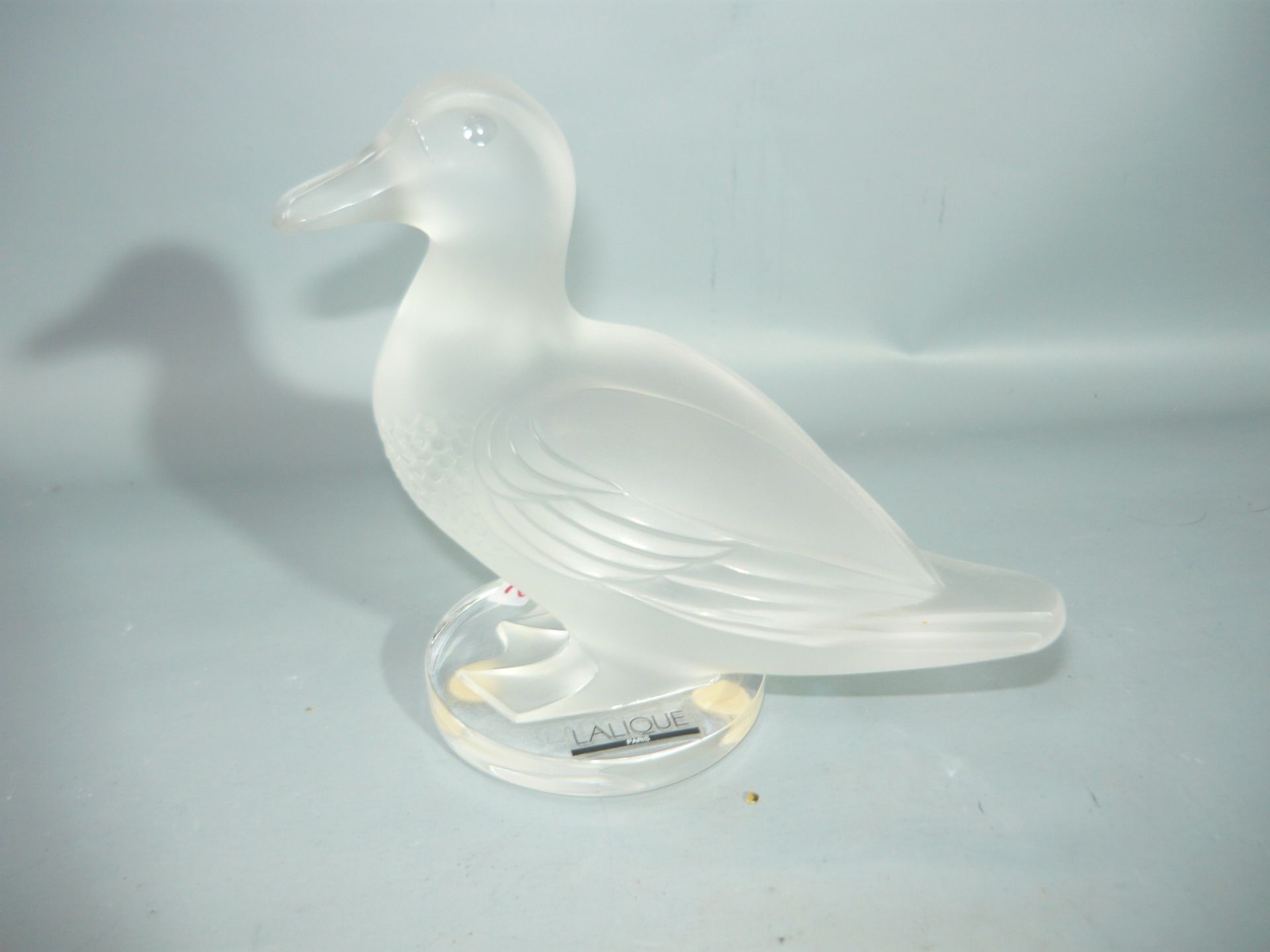 Lalique. Ente. Signiert. L. 14cm. //English: Lalique, France. Duck. Signed.