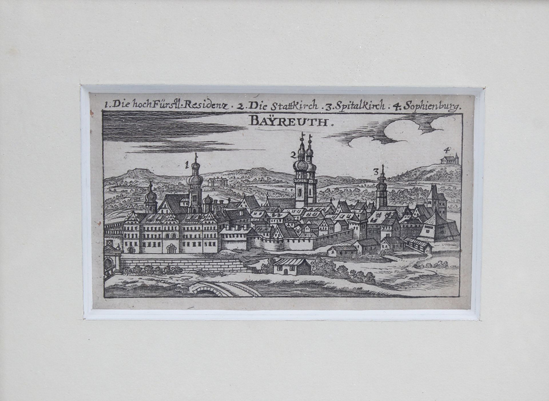 Kupferstich. Bayreuth, um 1690. Wohl