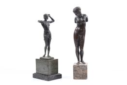Zwei Bronzefiguren. 2. H. 19. Jh.