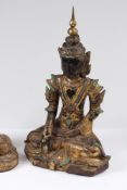 Buddha-Figur. Thailand. Bronze. Auf