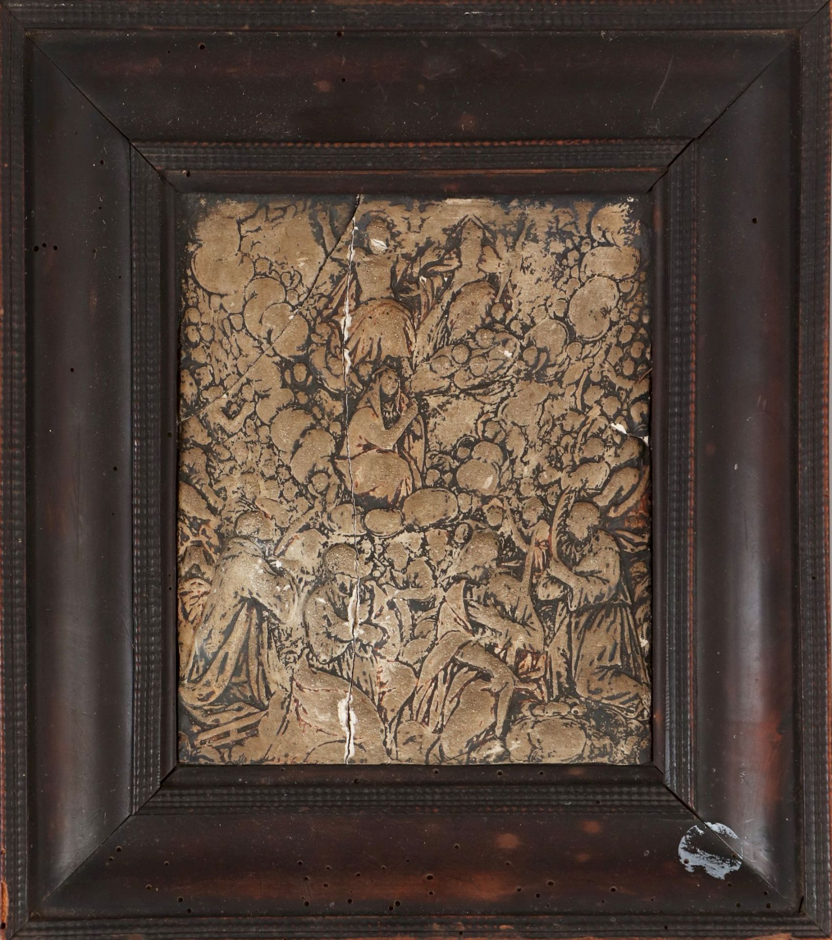 Stucco-Relief des 16. Jahrhunderts ¨Christus als Weltenrichter¨
