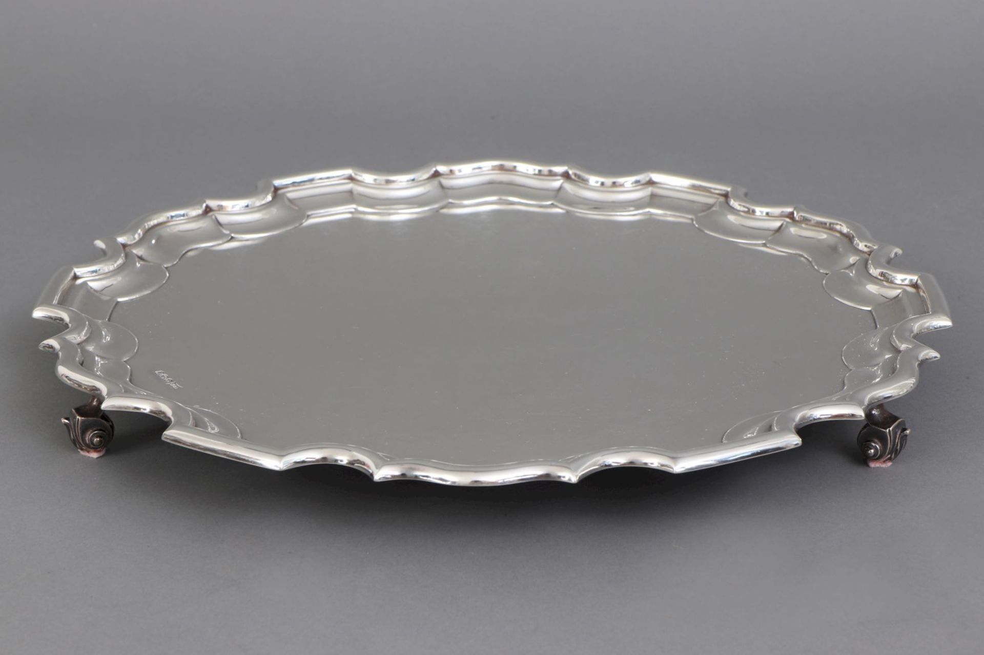 Silber Salver (Tablett auf Füßen) - Image 2 of 4